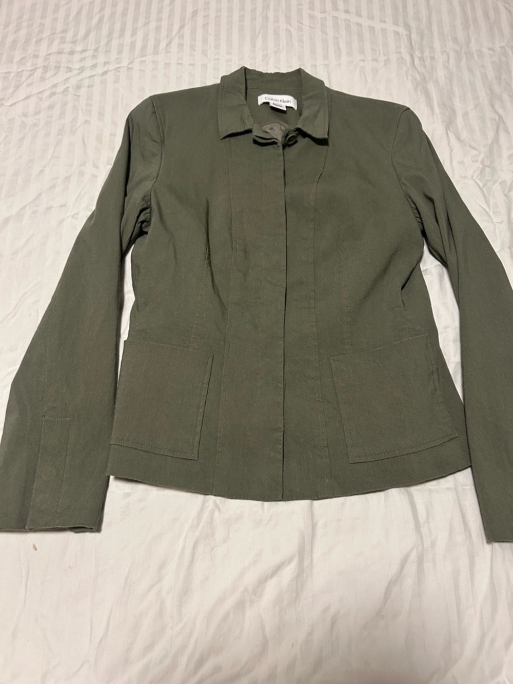 Calvin Klein Olive Green Women's Blazer Jacket